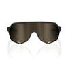 100% S2 Sport Performance Cycling Sunglasses (Matte Black - Soft Gold Mirror Lens) view 2