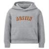 Daxton Youth Unisex Pullover Cities States Hoodie Mid-Weight Fleece Sweater - Austin Heather Gray Rust, L view 1