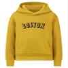 Daxton Youth Unisex Pullover Cities States Hoodie Mid-Weight Fleece Sweater - Boston Gold Black, XS view 1