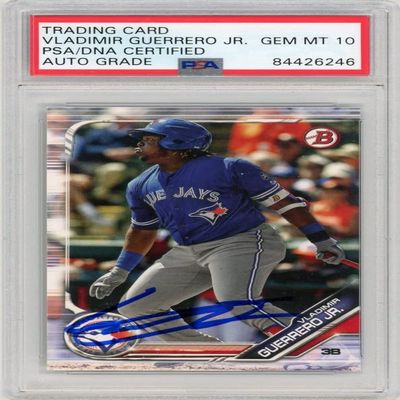 Vladimir Guerrero Jr 2019 Bowman Autographed Card #BP1- PSA/DNA 10