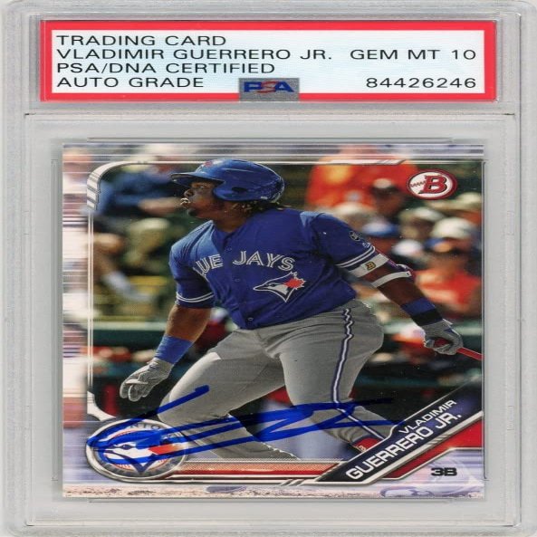 Vladimir Guerrero Jr 2019 Bowman Autographed Card #BP1- PSA/DNA 10
