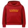 Daxton Youth Unisex Pullover Cities States Hoodie Mid-Weight Fleece Sweater - Kansas Red Gold, XS view 1