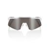 100% Speedcraft XS Sport Performance Cycling Sunglasses (Matte White - HiPER Silver Mirror Lens) view 2
