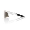 100% Speedcraft XS Sport Performance Cycling Sunglasses (Matte White - HiPER Silver Mirror Lens) view 3