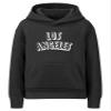 Daxton Youth Unisex Pullover Cities States Hoodie Mid-Weight Fleece Sweater - Los Angeles Black White, XL view 1