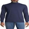 Lands' End Mens Long Sleeve Super-T Mockneck Radiant Navy Big 4XL view 1