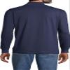 Lands' End Mens Long Sleeve Super-T Mockneck Radiant Navy Big 4XL view 2