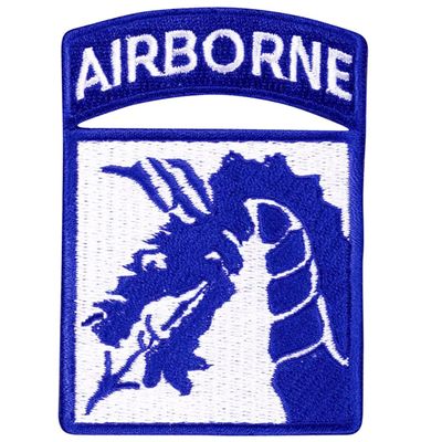18th Airborne Corps Full Color Patch with Hook Fastener and Airborne Tab (Military Issued)-Veteran Owned Business