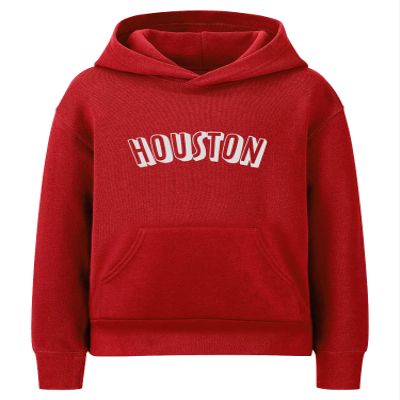 Daxton Youth Unisex Pullover Cities States Hoodie Mid-Weight Fleece Sweater - Houston Red White, XS