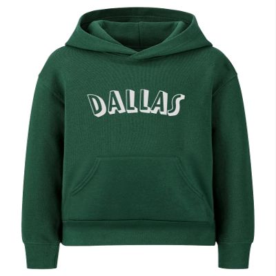 Daxton Youth Unisex Pullover Cities States Hoodie Mid-Weight Fleece Sweater - Dallas Hunter White, XL