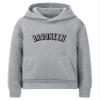 Daxton Youth Unisex Pullover Cities States Hoodie Mid-Weight Fleece Sweater - Brooklyn Heather Gray Black, XS view 1