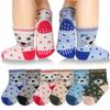 Eyean Baby Wool Grip Sock Soft Winter Warm Thick Non Slip Toddler Boy Girls Crew Socks For Children 6 Pairs (Cat-B, 0-12 Months) view 1