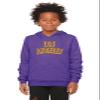 Daxton Youth Unisex Pullover Cities States Hoodie Mid-Weight Fleece Sweater - Los Angeles Heather Purple Gold, M view 2