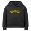 Daxton Youth Unisex Pullover Cities States Hoodie Mid-Weight Fleece Sweater - Charlotte Black Gold, XL view 1
