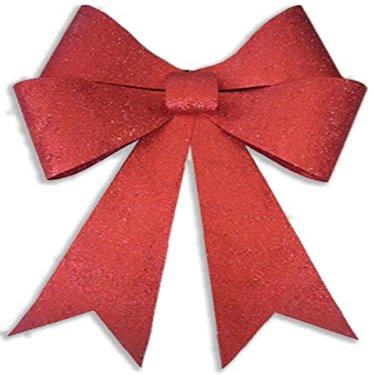 30" Glitter Red Bow by WinterlandInc