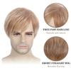 H&Bwig Short Ombre Blonde Mens Wigs Straight Layer Wigs for Men Natural Synthetic Hair Wig for Man Men Guy Cosplay Anime Party Costume Anime Men's Wig view 3