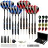 Formula Sports Darts Metal Tip Set - Steel Tip Darts Professional Metal Darts Set 12PCS 21/23 Grams Pro Darts Set with Aluminium Shafts, Extra Flights, Dart Sharpener, Flight Protector view 1