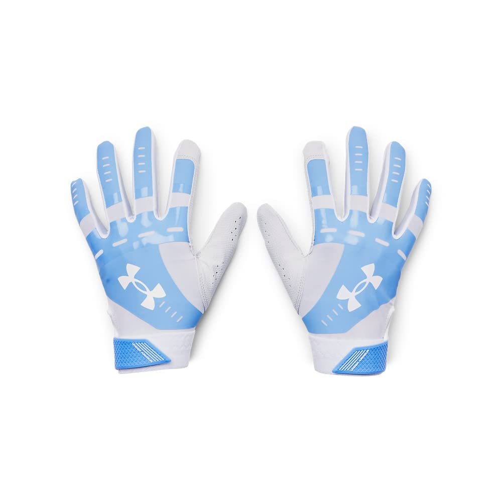 Under Armour Womens Radar Softball Gloves, (103) White/Carolina Blue/White, Medium