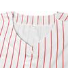Phoneutrix Blank Plain Hip Hop Hipster Baseball Jersey Button Down Shirts Sports Uniforms Men Women Jersey (Stripe-red, Small) view 4