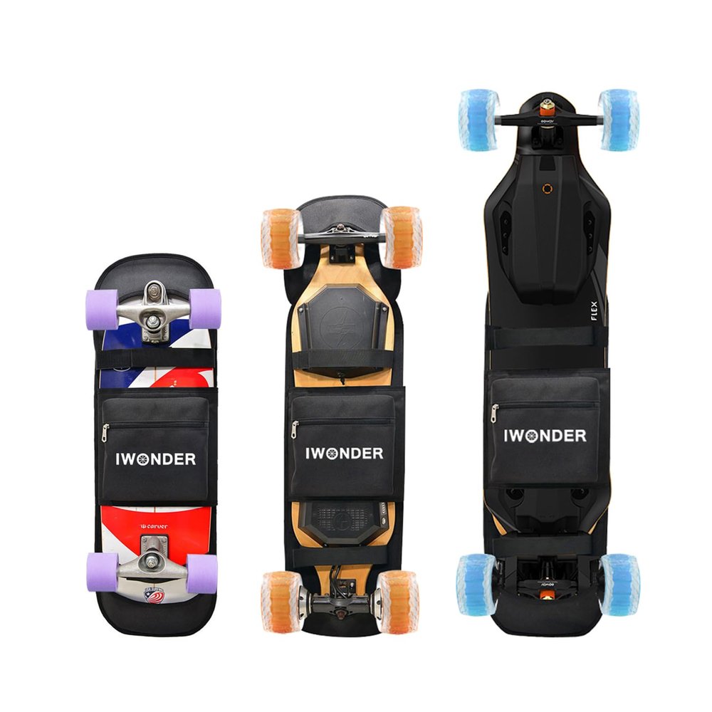 IWONDER Electric Skateboard Backpack Regular Skateboard Bag Adjustable Shoulder Foldable Carrier Travel Backpack