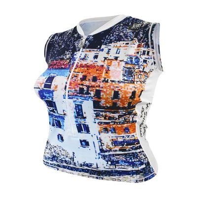 De Soto Sport Femme Skin Cooler Sleeveless Tri Top - WHSC (Amalfi Mosaic, Medium)
