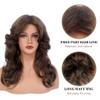 H&Bwig Farrah Fawcett 70s Feathered Disco Wig, Vintage Brown Long Natural Synthetic Wig for Lady, Party Cosplay Costume Fashion Accessory view 3