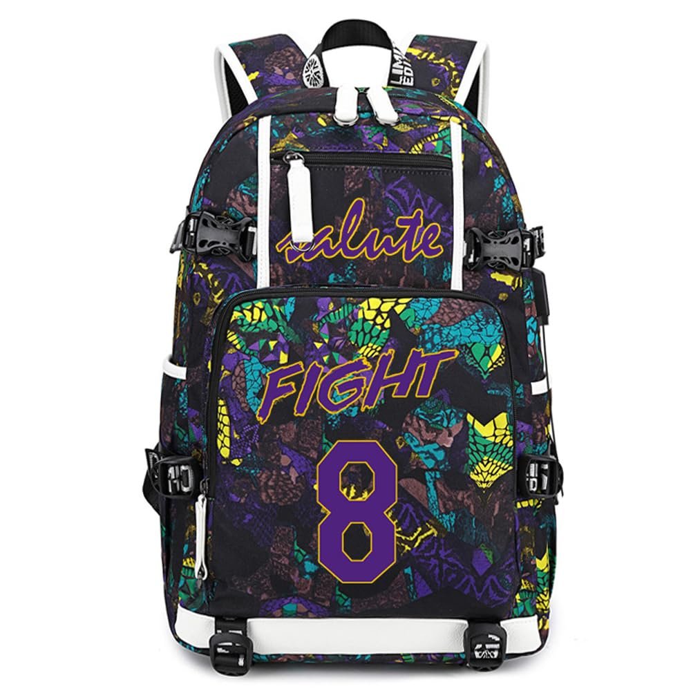 FANwenfeng Basketball Player KB24 Multifunction Backpack Travel Daypack Fans Bag (Style 8)