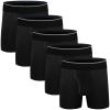 CONKEND Boys Boxer Briefs Cotton Underwear for Big Kid Boys Toddler Breathable Soft Mesh Performance Sport with Fly 5pcsSize10-12 view 1