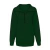 Womens Sweatshirt Zip up Long Sleeve V Neck Patchwork Pullover Tops Fall Winter Solid Comfortable Casual Blouses Green view 3
