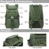 LIMHOO Military Tactical Backpack for Men Women 35L Hiking Trekking Rucksack 3 Day Molle Assault Pack (Army Green) view 3