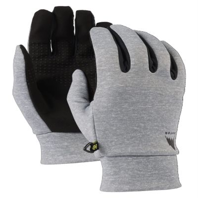 Burton Men's Touch-N-Go Glove Liners, Gray Heather, Large
