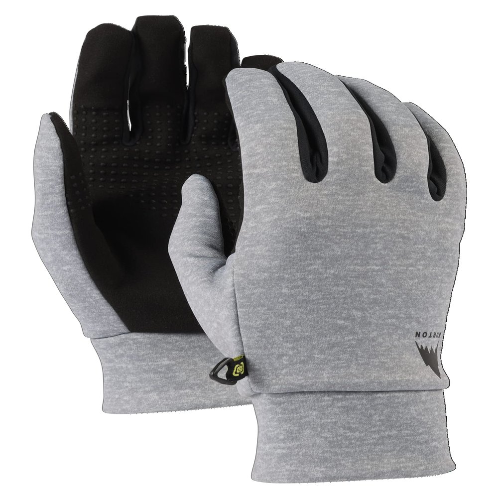 Burton Men's Touch-N-Go Glove Liners, Gray Heather, Large
