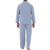 Fruit of the Loom Men's Long Sleeve Broadcloth Pajama Set, Blue Stripe, 3X view 2