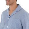 Fruit of the Loom Men's Long Sleeve Broadcloth Pajama Set, Blue Stripe, 3X view 3
