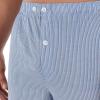 Fruit of the Loom Men's Long Sleeve Broadcloth Pajama Set, Blue Stripe, 3X view 4
