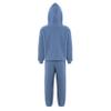 JanJean Kids Boys Girls Thicken Polar Fleece Clothes Set Long Sleeve Hoodies with Pants 2Pcs Solid Color Tracksuit Light Blue 5-6 Years view 2