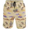 visesunny Vintage Cactus Mountain Cowboy Horse Sunset Men's Swim Trunks Quick Dry Bathing Suits Beach Holiday Party Swim Shorts view 1