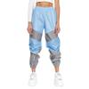 ANKOMINA Women's Rave Reflective Pants with Pocket Sport Joggers Pants Track Trouser Sweatpants Party Festival Club Outfit Blue view 1