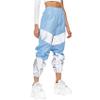 ANKOMINA Women's Rave Reflective Pants with Pocket Sport Joggers Pants Track Trouser Sweatpants Party Festival Club Outfit Blue view 2