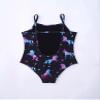Loloda Kids Girls Ruffle Mermaid Fish Scales Print Backless Swimwear Swimsuit One Piece Bathing Suit Black 6 Years view 4
