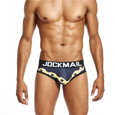 JOCKMAIL Sexy Men Underwear Hot Fun Playful Printed Briefs Panties (M, 6)