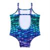 Loloda Kids Girls Ruffle Mermaid Fish Scales Print Backless Swimwear Swimsuit One Piece Bathing Suit Purple 14 Years view 4