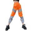 ANKOMINA Women's Rave Reflective Pants with Pocket Sport Joggers Pants Track Trouser Sweatpants Party Festival Club Outfit Orange view 3