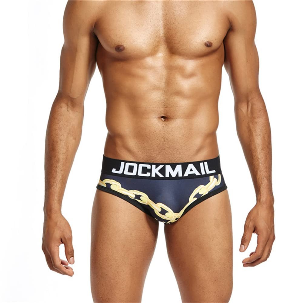 JOCKMAIL Brand Sexy Men Underwear hot Fun Playful Printed Men briefs Men Panties (XXL, 6)