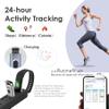 Fitness Tracker for Men and Women, Slim Smart Bracelet with Heart Rate, Sleep & Step Counter, Calorie, Multi Sports Modes, Waterproof Pedometer Activity Tracker Watch for Parents (Black) view 3