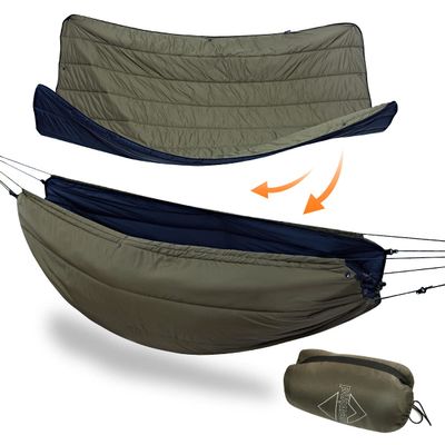 onewind Premium Hammock Underquilt and Camping Blanket, Full Length Portable Underquilt with Dupont Sorona Insulation for Hammock Camping, Hiking, Backpacking, OD Green
