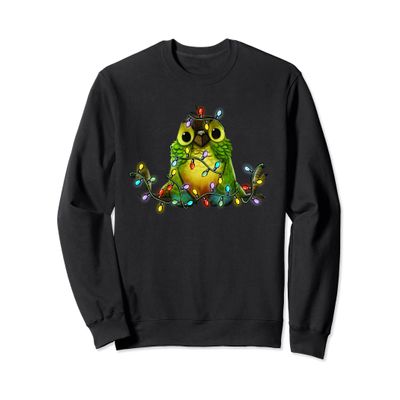 Christmas Owl Cute Christmas Lights Reindeer Santa Owl Lover Sweatshirt
