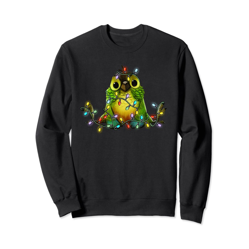 Christmas Owl Cute Christmas Lights Reindeer Santa Owl Lover Sweatshirt