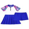 HULIJA Girls 2 Piece Swimsuit Rashguard Short Sleeve Swimdress with Bottoms Quick-Dry Bathing Suit Navy 6 Years view 3