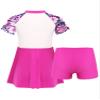 HULIJA Girls 2 Piece Swimsuit Rashguard Short Sleeve Swimdress with Bottoms Quick-Dry Bathing Suit Red 6 Years view 4